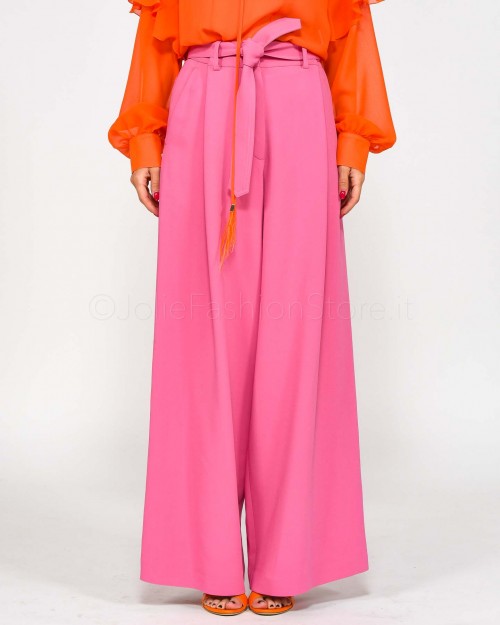 The Glunger Pink Palazzo Trousers with Belt  PALAZZO ROSA