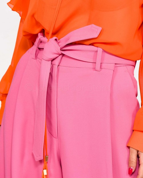 The Glunger Pink Palazzo Trousers with Belt  PALAZZO ROSA