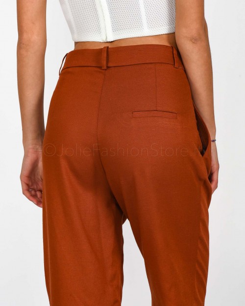 Dixie Linen Blend Leather Trousers  P218T039 1821