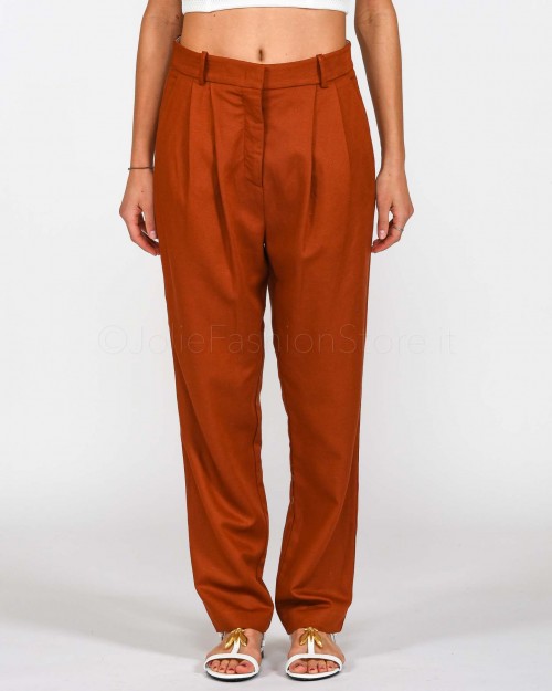 Dixie Linen Blend Leather Trousers  P218T039 1821