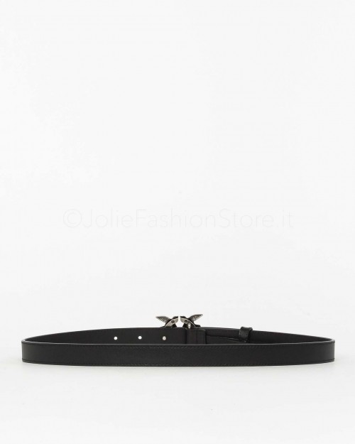 Pinko Love Berry Simply H2 Belt Black Old Silver  100143 A0F1 Z99O