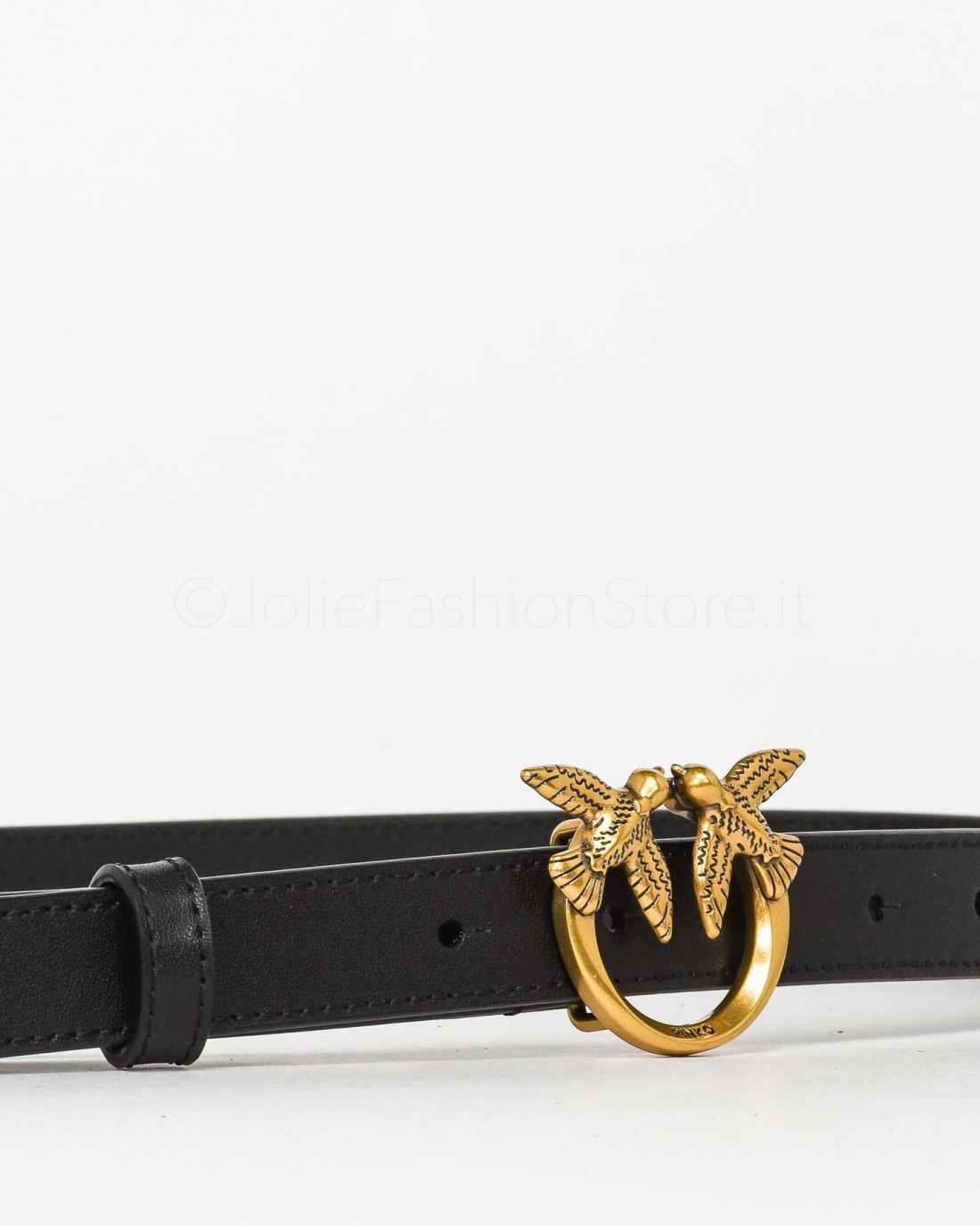 Pinko Belt Love Berry Simply H2 Black Antique Gold - Belts