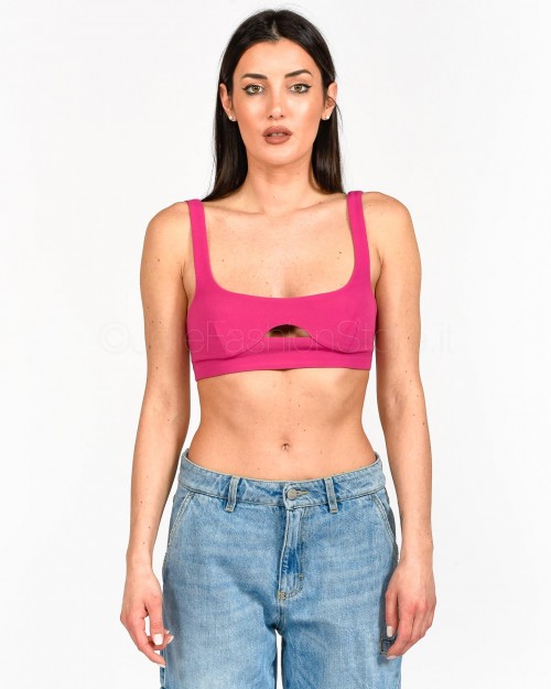 Patrizia Pepe Crop Top Cut Out Ceremony Fuchsia  2C1454 A236 M447