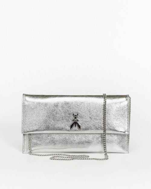 Patrizia Pepe Clutch Fly Silver