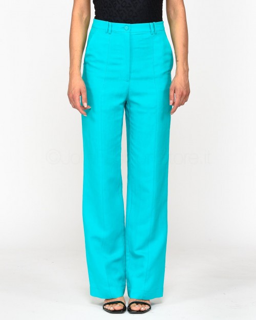 Patrizia Pepe Linen Blend Trousers Aqua Green  2P1491 A052 G550