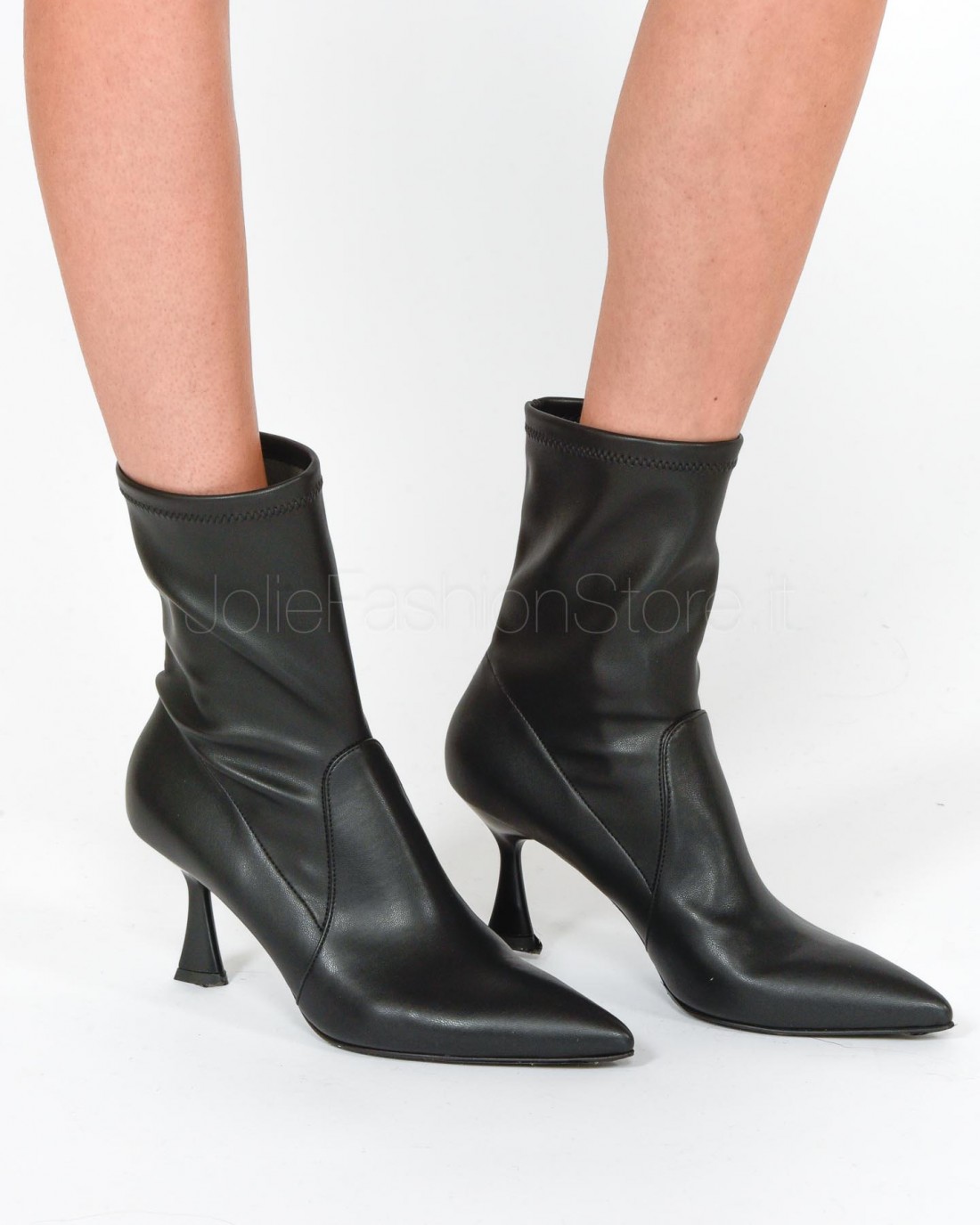 Sergio Levantesi Black Stretch Ankle Boots  JANET24 SUPREME NERO