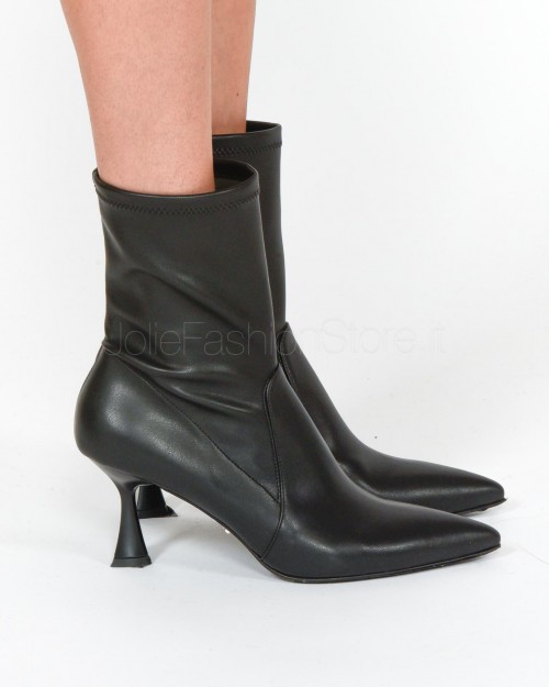 Sergio Levantesi Black Stretch Ankle Boots  JANET24 SUPREME NERO