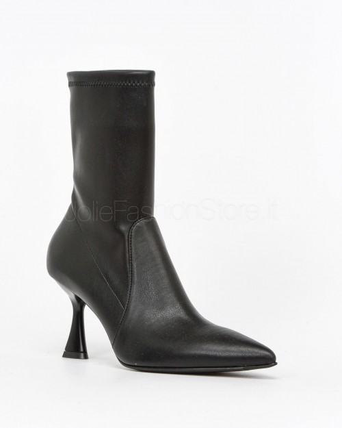 Sergio Levantesi Black Stretch Ankle Boots  JANET24 SUPREME NERO