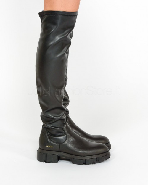 Copenhagen High Boot in Black Stretch Leather  CPH 544 NAPPA STRETCH BLACK