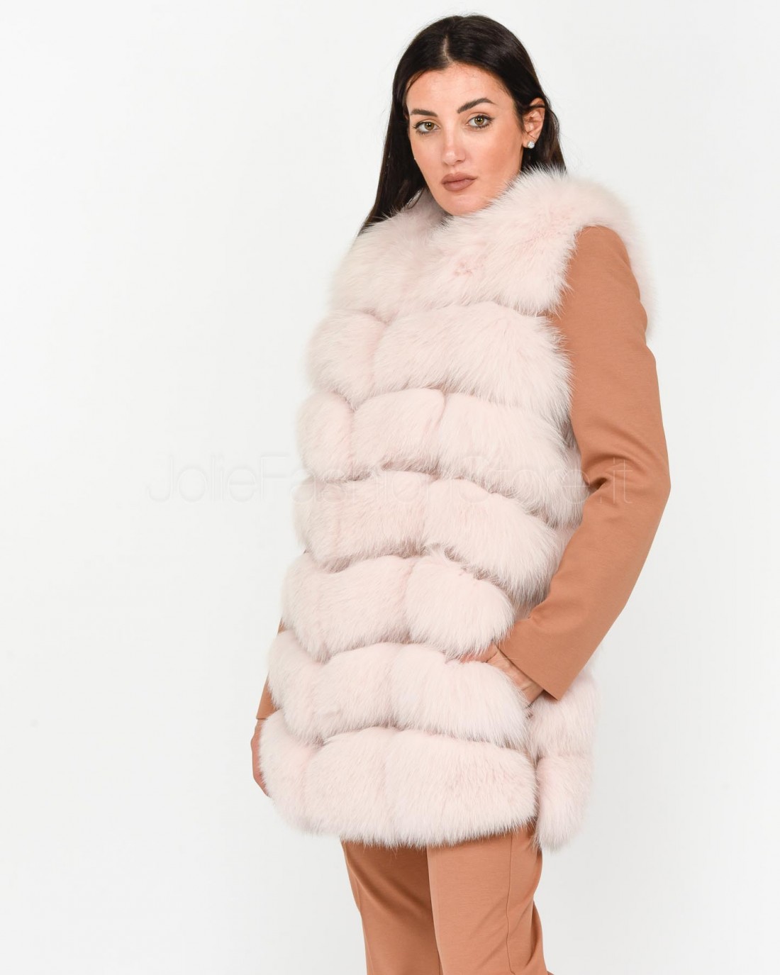 Frame Light Pink Fox Fur Vest  299502 ROSA CHIARO