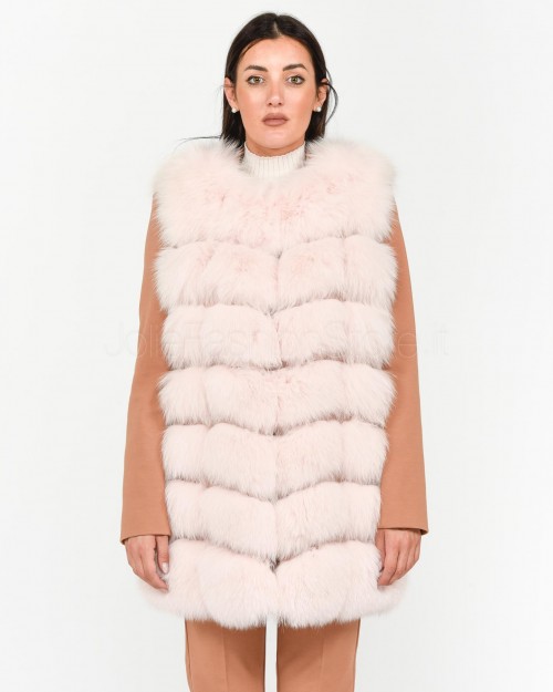 Frame Light Pink Fox Fur Vest  299502 ROSA CHIARO