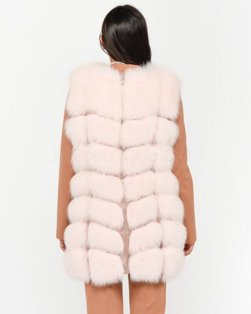 Frame Light Pink Fox Fur Vest  299502 ROSA CHIARO