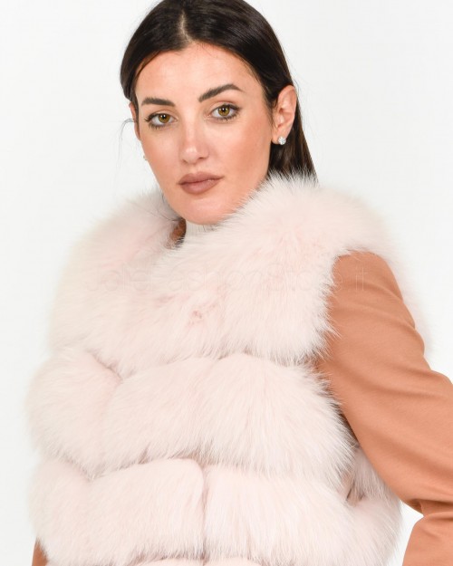 Frame Light Pink Fox Fur Vest  299502 ROSA CHIARO