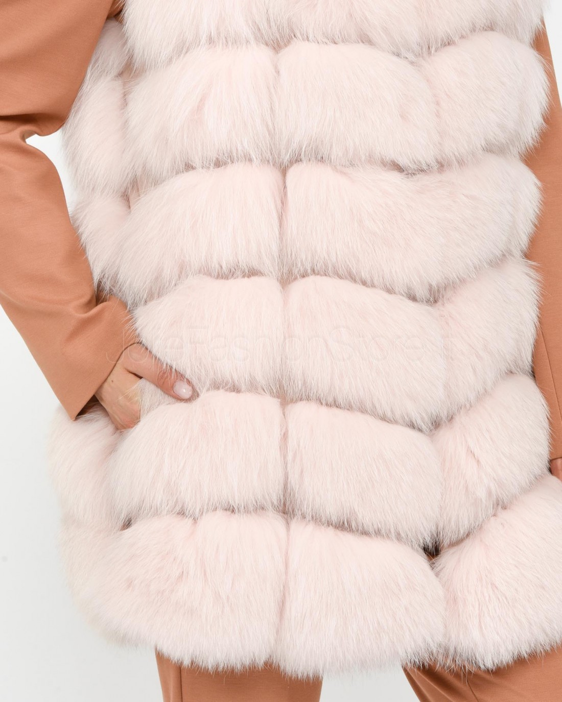 Frame Light Pink Fox Fur Vest Vest