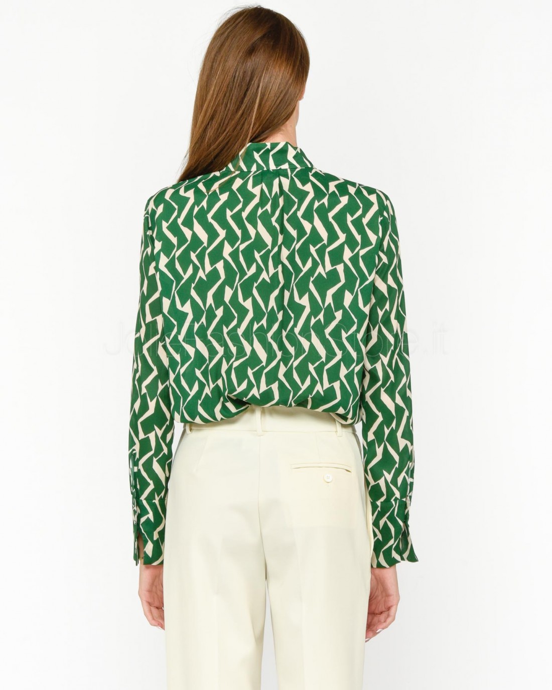 Patrizia Pepe Camicia Stampa Geometric Green - Camicie