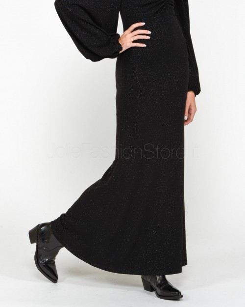 Actualee Long Black Dress with Glitter  11185 899