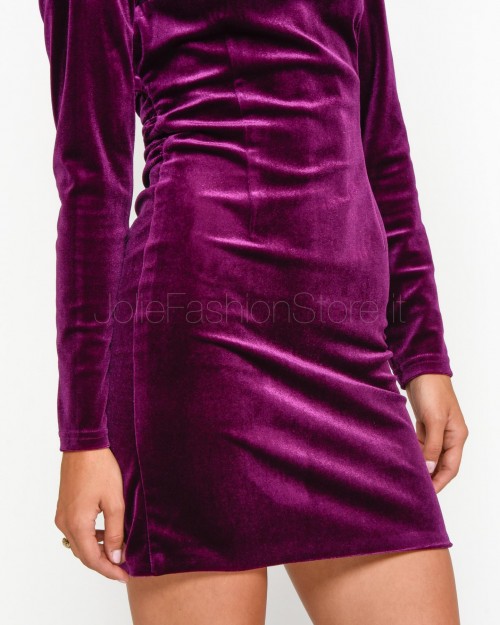 Actualee Purple Velvet Mini Dress  11176 639