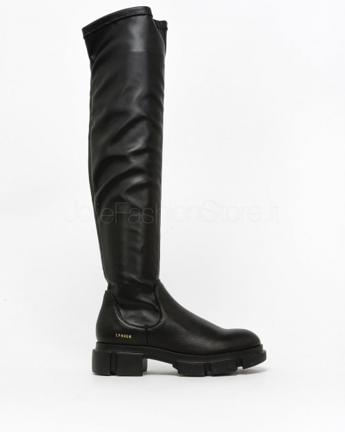 Copenhagen High Boot in Black Stretch Leather  CPH 544 NAPPA STRETCH BLACK