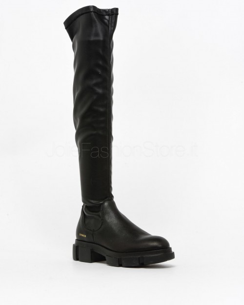 Copenhagen High Boot in Black Stretch Leather  CPH 544 NAPPA STRETCH BLACK