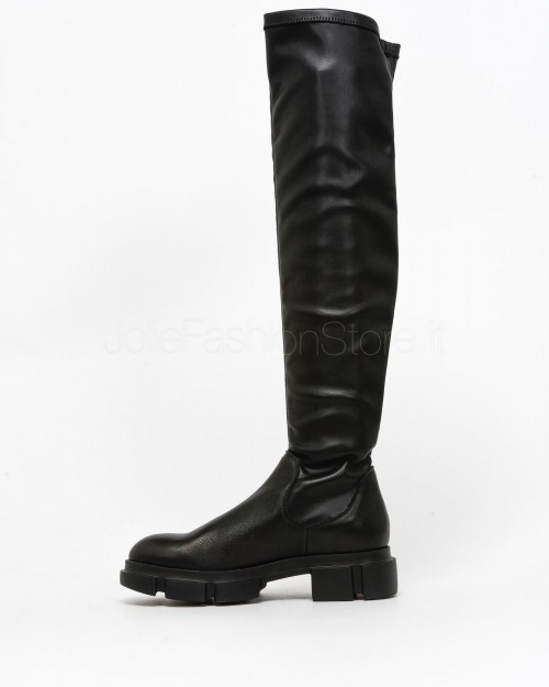 Copenhagen High Boot in Black Stretch Leather  CPH 544 NAPPA STRETCH BLACK