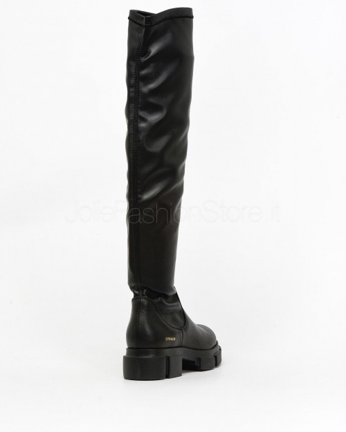 Copenhagen High Boot in Black Stretch Leather  CPH 544 NAPPA STRETCH BLACK