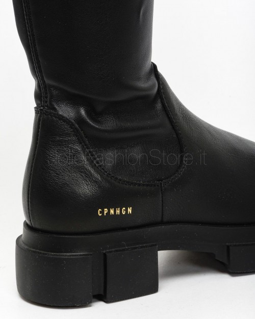 Copenhagen High Boot in Black Stretch Leather  CPH 544 NAPPA STRETCH BLACK