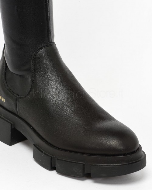 Copenhagen High Boot in Black Stretch Leather  CPH 544 NAPPA STRETCH BLACK