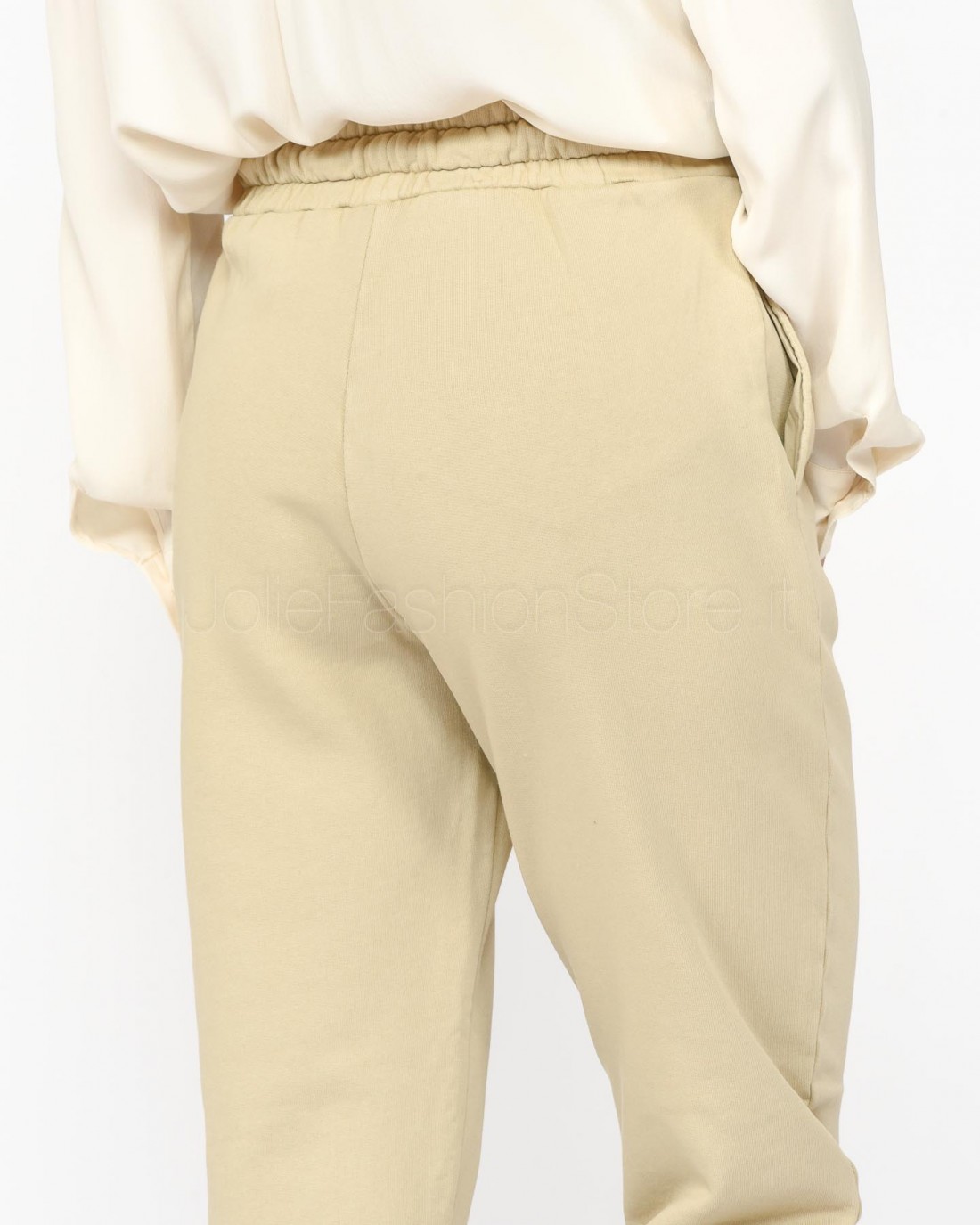 Pinko Beige Fleece Jogger Pants - Trousers