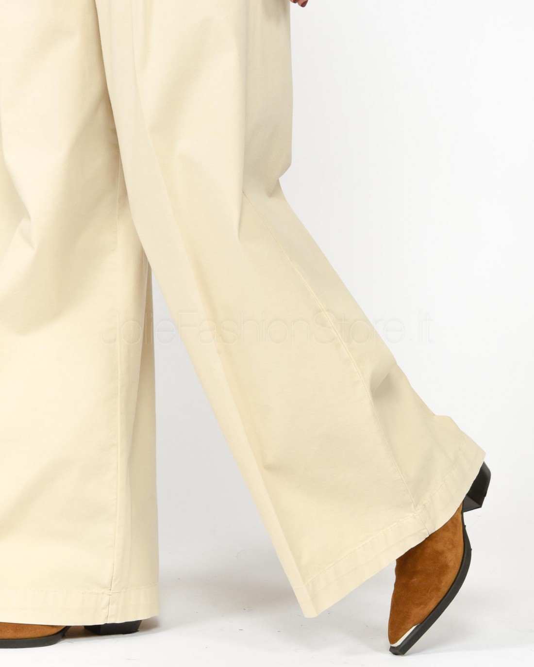 Pinko PARANO STRETCH CREPE PANTS NEMBO WHITE - Trousers