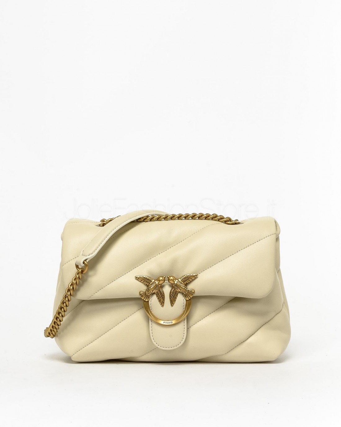 Pinko Love Bag Classic White Antique Gold Bags