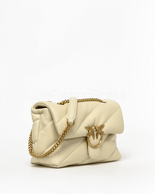 Pinko Borsa Love Bag Classic Bianco Antique Gold  100038 A0F2 Z14Q