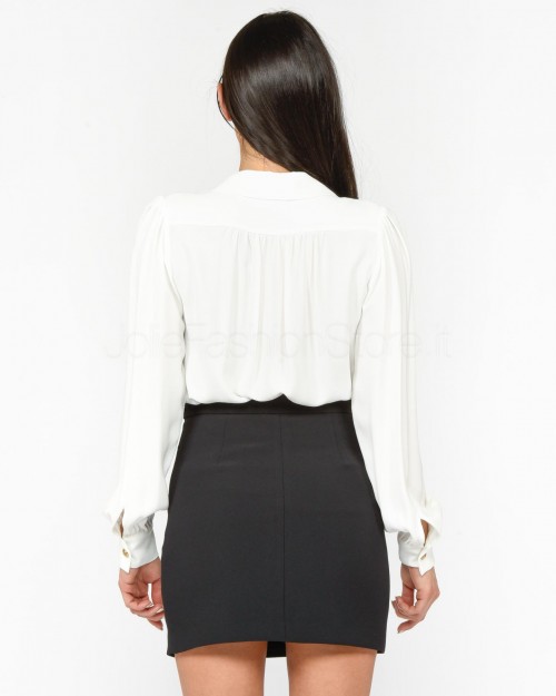 Elisabetta Franchi Ivory Shirt with Chain - Shirts