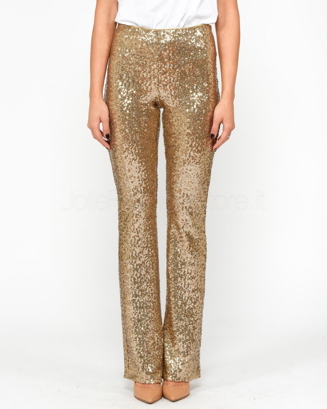 PATRIZIA PEPE: pants for woman - Gold | Patrizia Pepe pants 8P0569A374  online at GIGLIO.COM