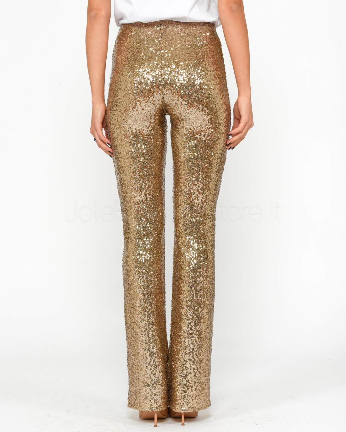 Womens Maje gold Sequin-Embellished Flared Trousers | Harrods #  {CountryCode}