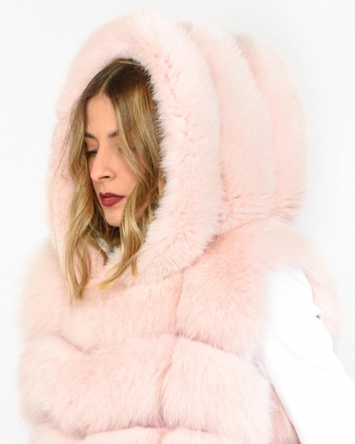 Frame Pink Fox Vest with Hood  299502/C ROSA