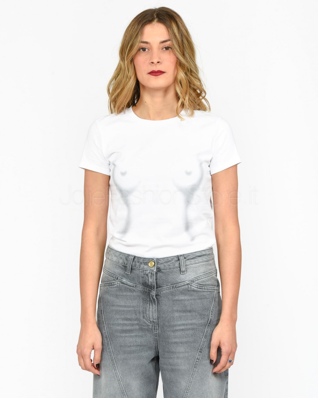 Elisabetta Franchi T-Shirt con Stampa Body Morph - T-Shirt