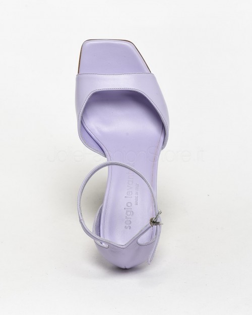 Sergio Levantesi Hourglass Heel Sandal in Orchid Leather  IRIS4 CACHEMIRE ORCHIDEA