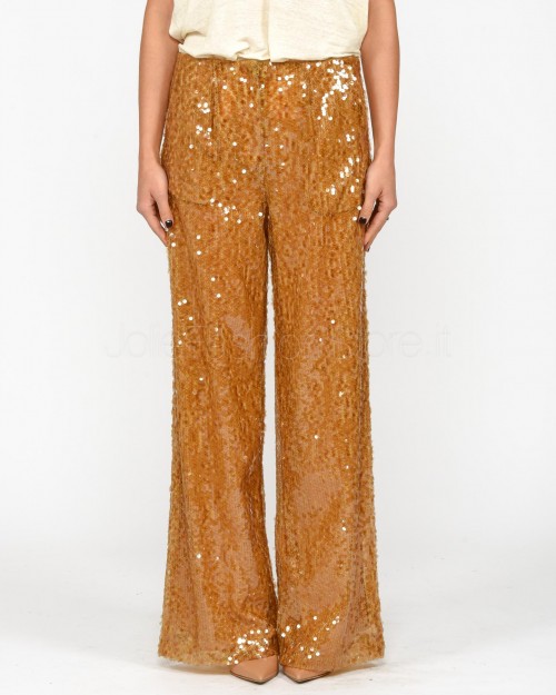 Solo Tre Trousers in Bronze Sequins  M1B0151 BU 64S