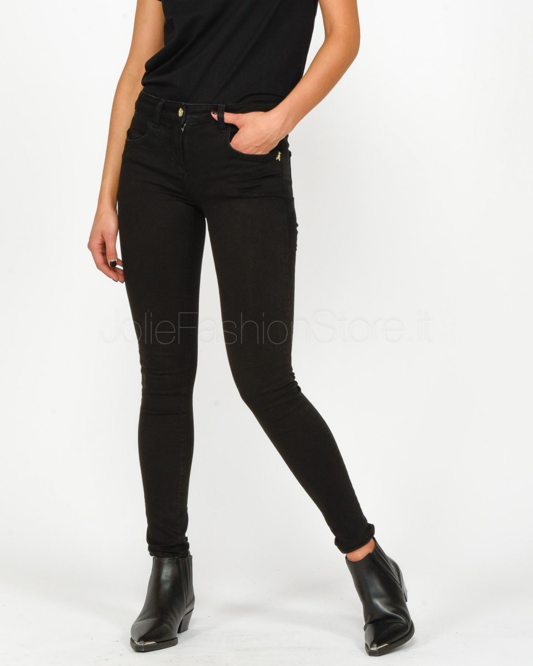 Patrizia Pepe Jeans Skinny Nero  CP1186 DS04 K103