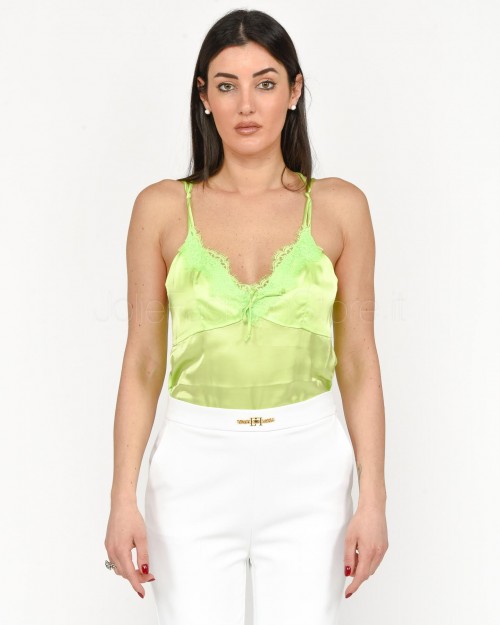 Pink Memories Top con Pizzo Lime  11607 LIME