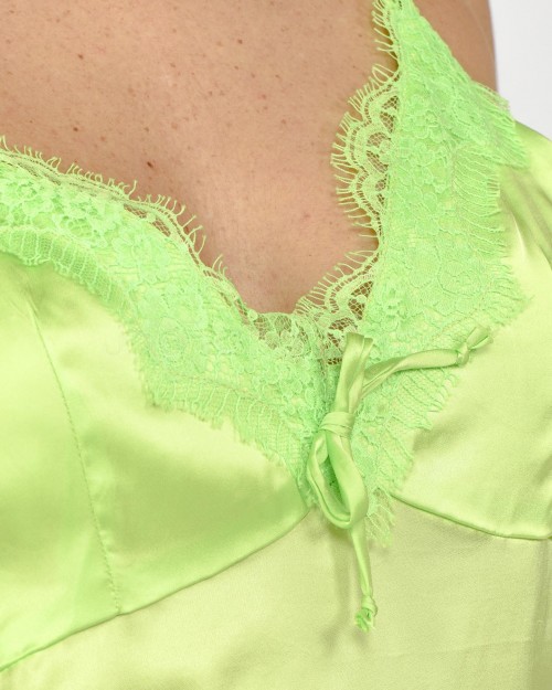 Pink Memories Top con Pizzo Lime  11607 LIME