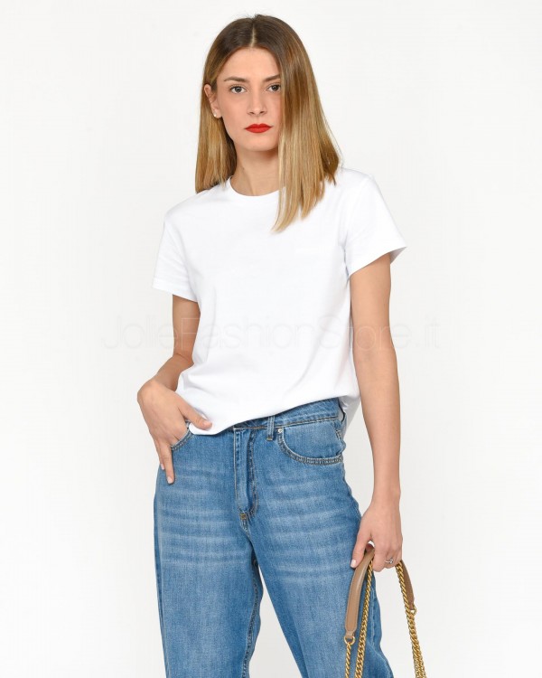 Patrizia Pepe Basic White T-Shirt  2M4373 J111 W103