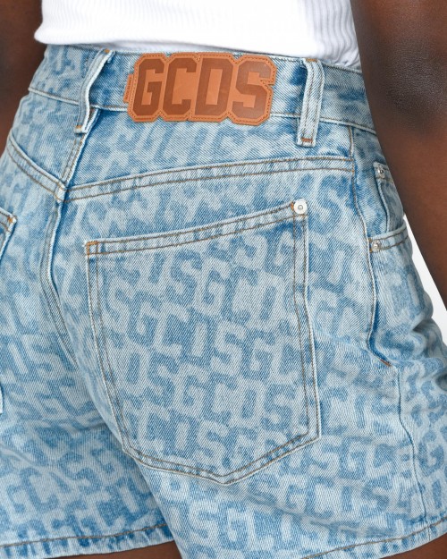 GCDS GCDS MONOGRAM DENIM SHORTS Denim  A1CW3100DA2 75