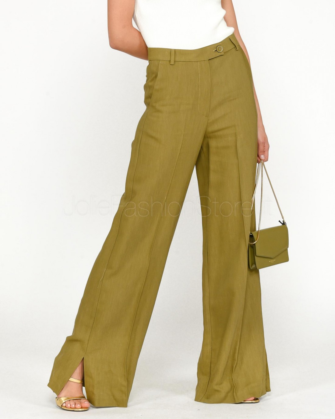 Solo Tre Palazzo Terra trousers  M1B0095 BU 66S