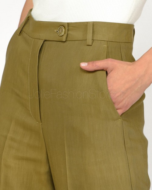 Solo Tre Pantalone Palazzo Terra  M1B0095 BU 66S