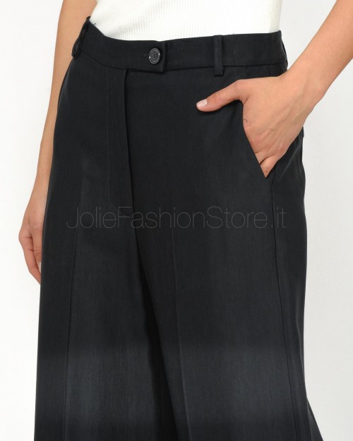 Solo Tre Palazzo Trousers Blue Black  M1B0095 BU 89S