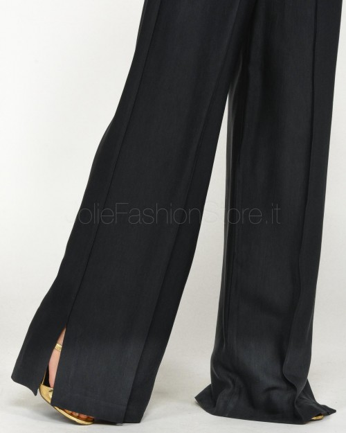 Solo Tre Pantalone Palazzo Blu Black  M1B0095 BU 89S