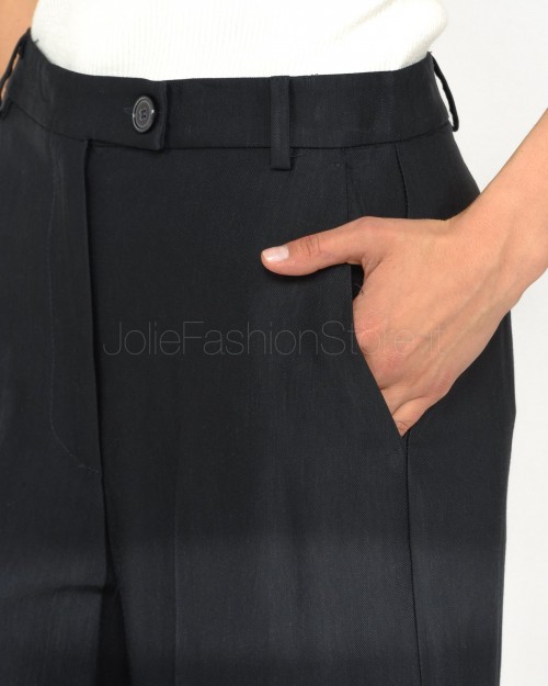 Solo Tre Palazzo Trousers Blue Black  M1B0095 BU 89S