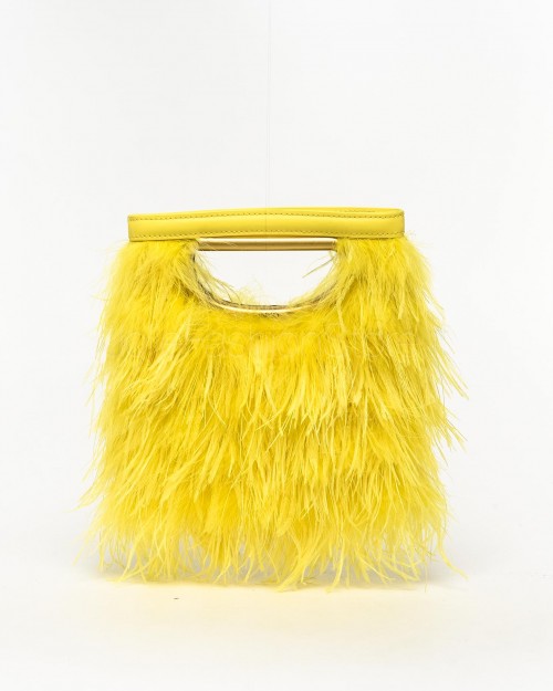 Pinko Pochette con Piume Giallo  102772 A1KI H17Q