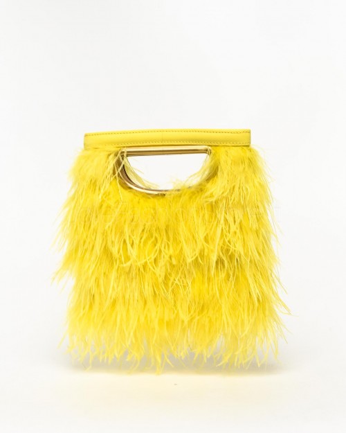 Pinko Pochette con Piume Giallo  102772 A1KI H17Q